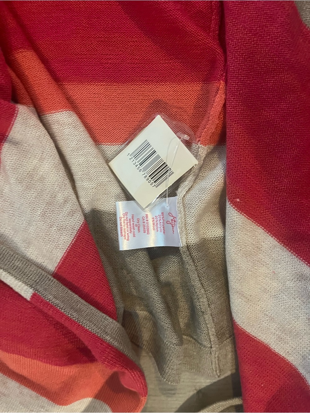 John + Jenn Women’s Small Striped Hooded Wrap Cardigan NWT- Small - Picture 6 of 7